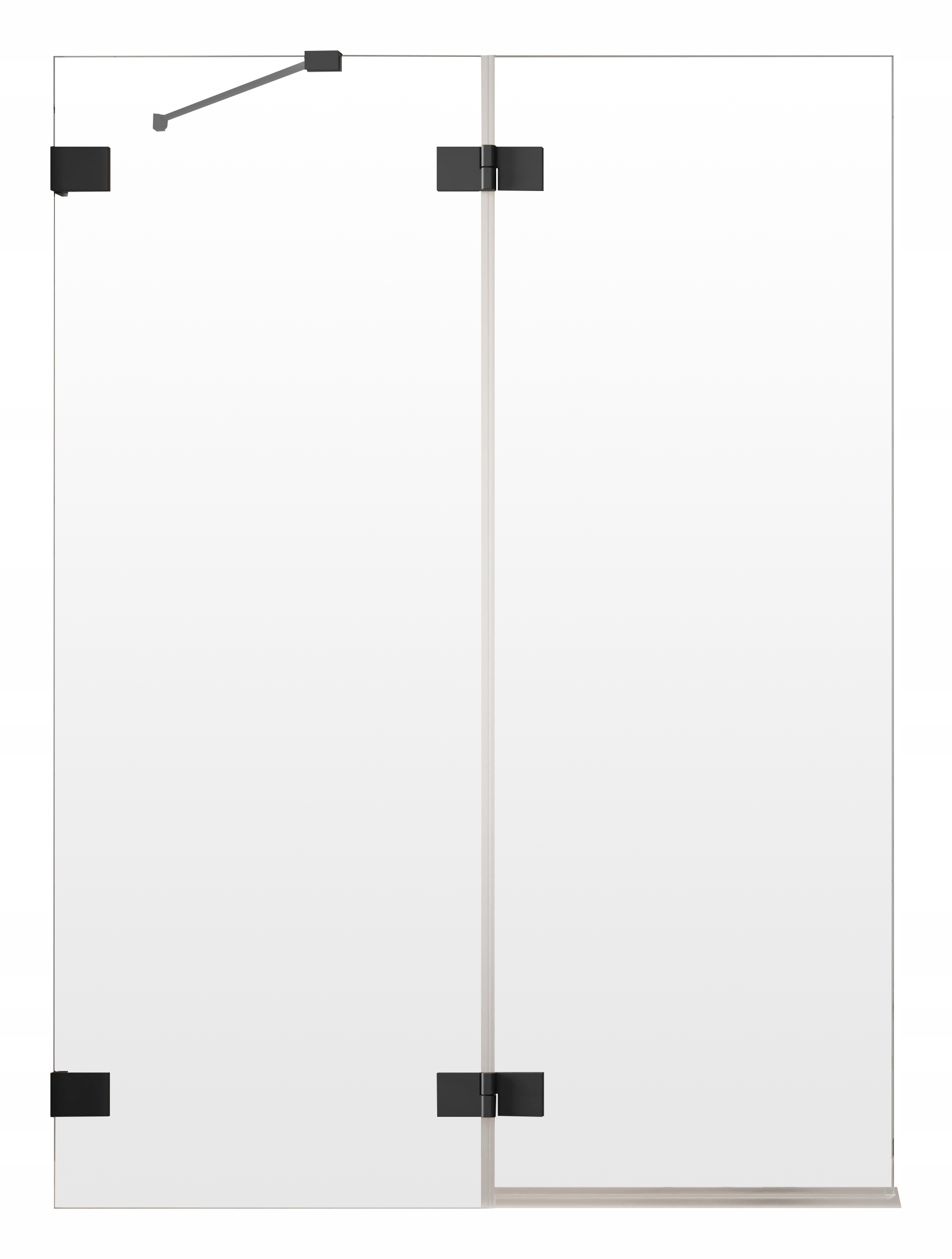 Vaňová zástena - Essenza Pro PND II 100x150 RADAWAY BLACK L SCREE