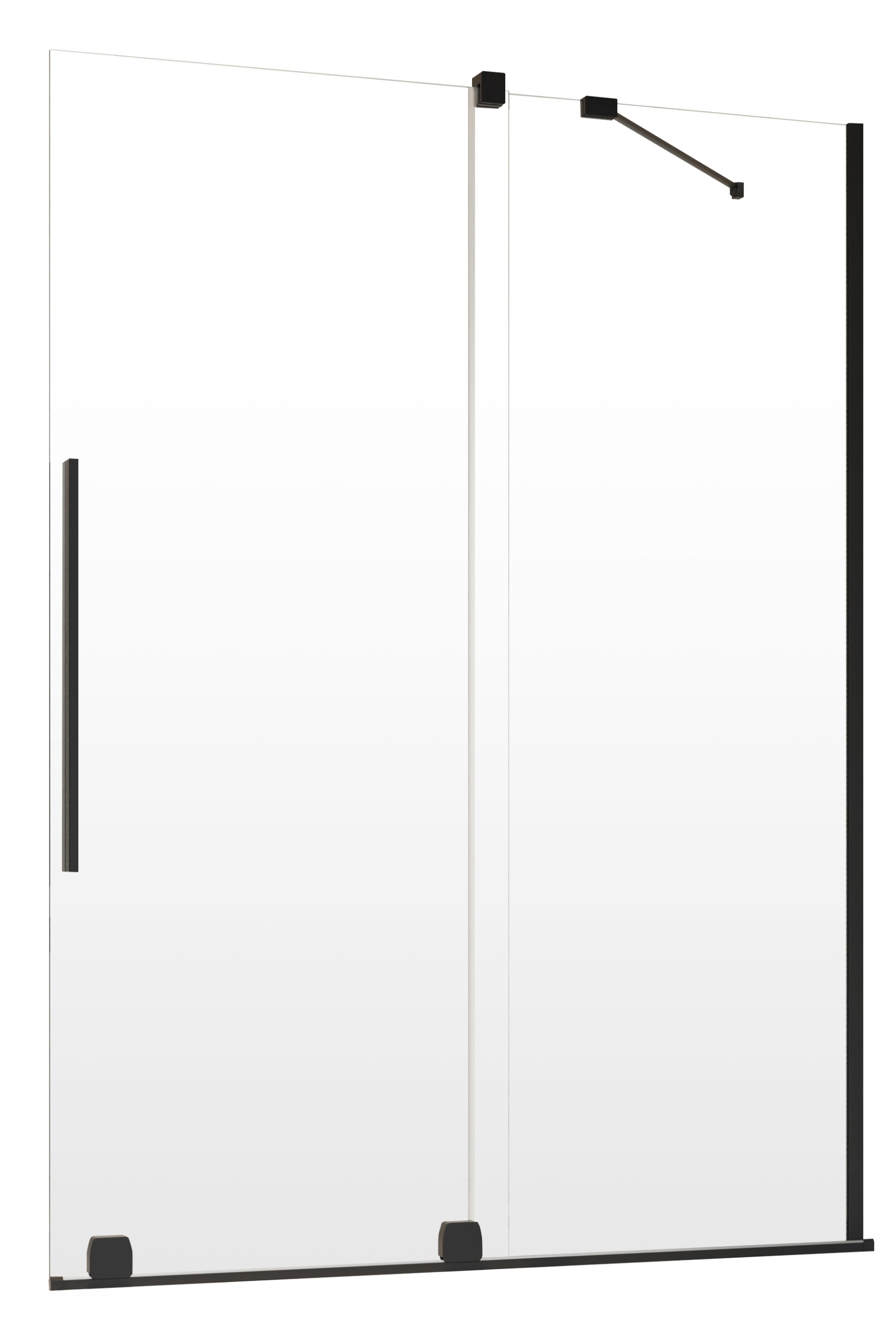 Vaňová zástena - Skríning furo pnd II 170x150 RADAWAY Pravá čierna