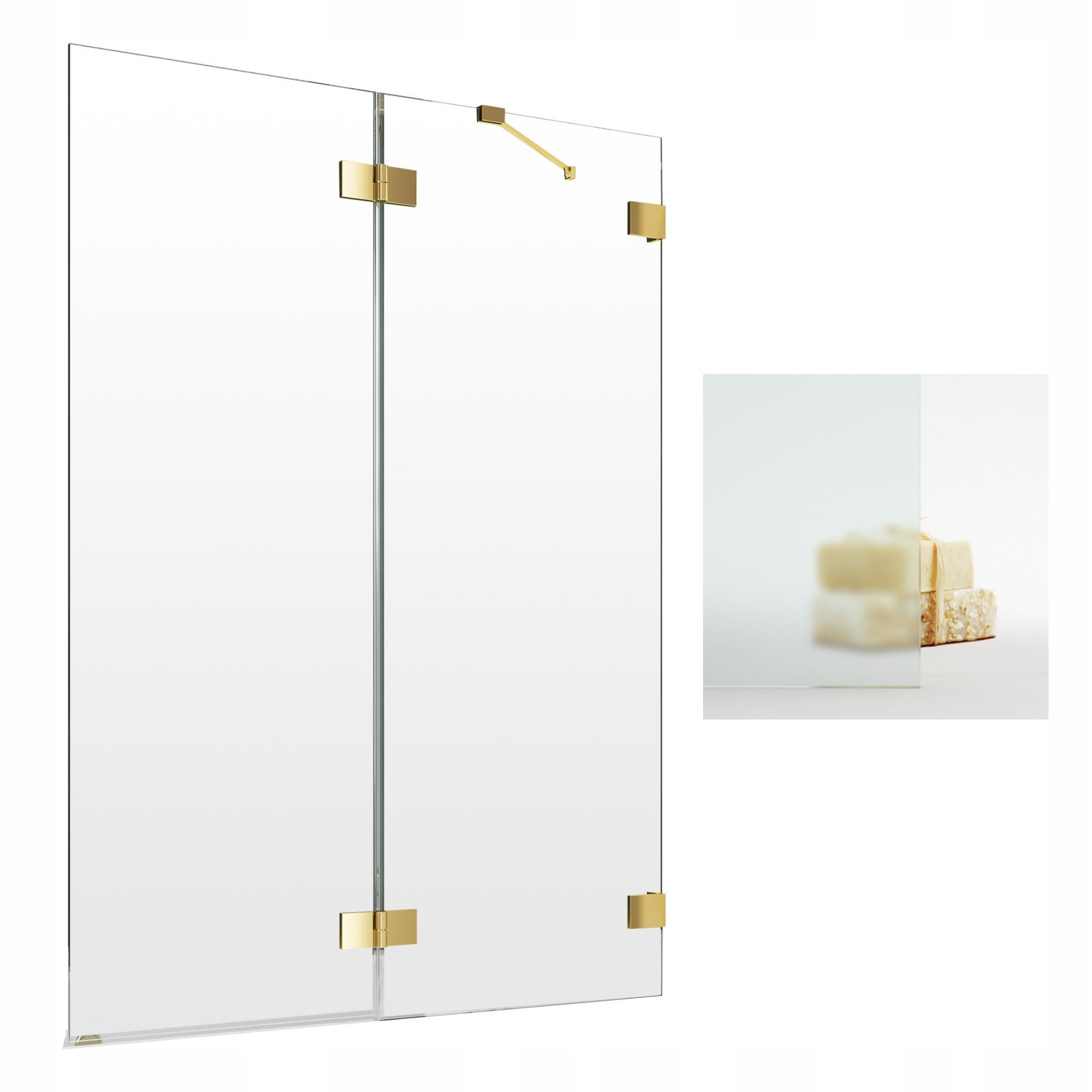 Vaňová zástena - RADAWAY ESSENZA GOLD PND II 120 P SATIN SCRESS