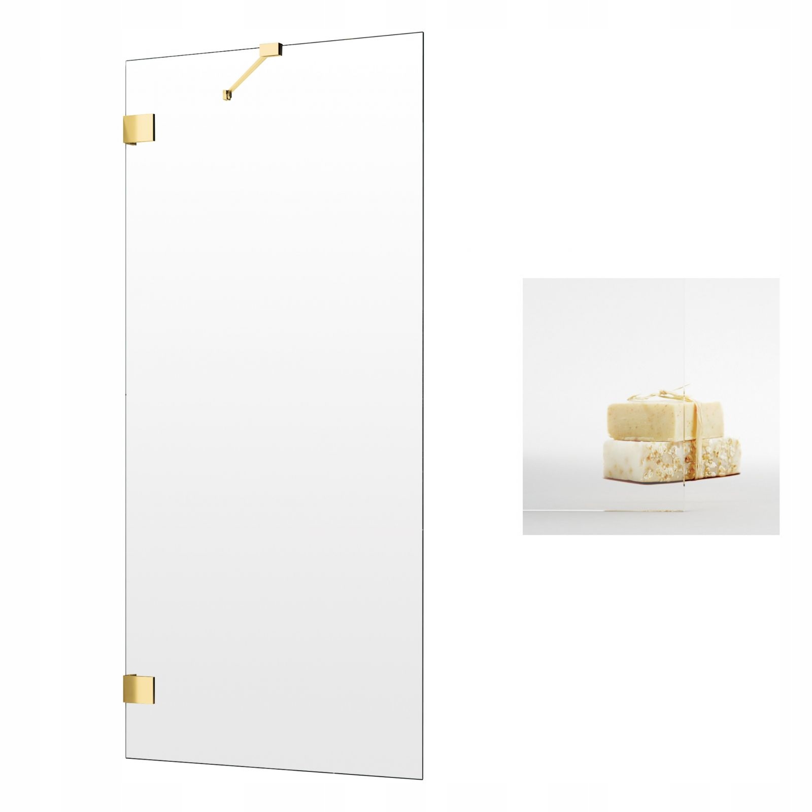 Vaňová zástena - RADAWAY ESSENZA GOLD PNJ II 80 ultrakleárna obrazovka