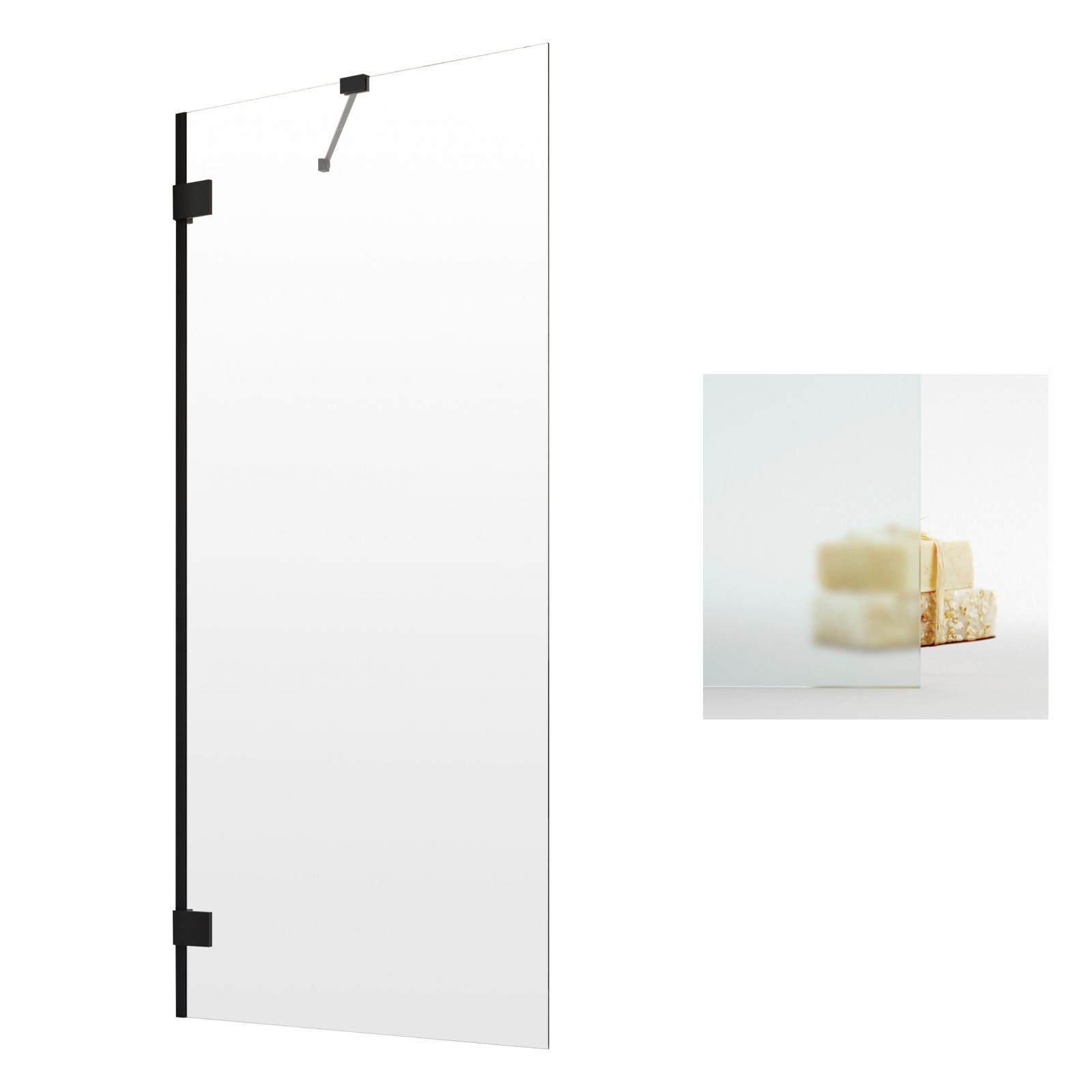 Vaňová zástena - RADAWAY ESSENZA PRO BLACK PNJ II 70 SATIN SCREE