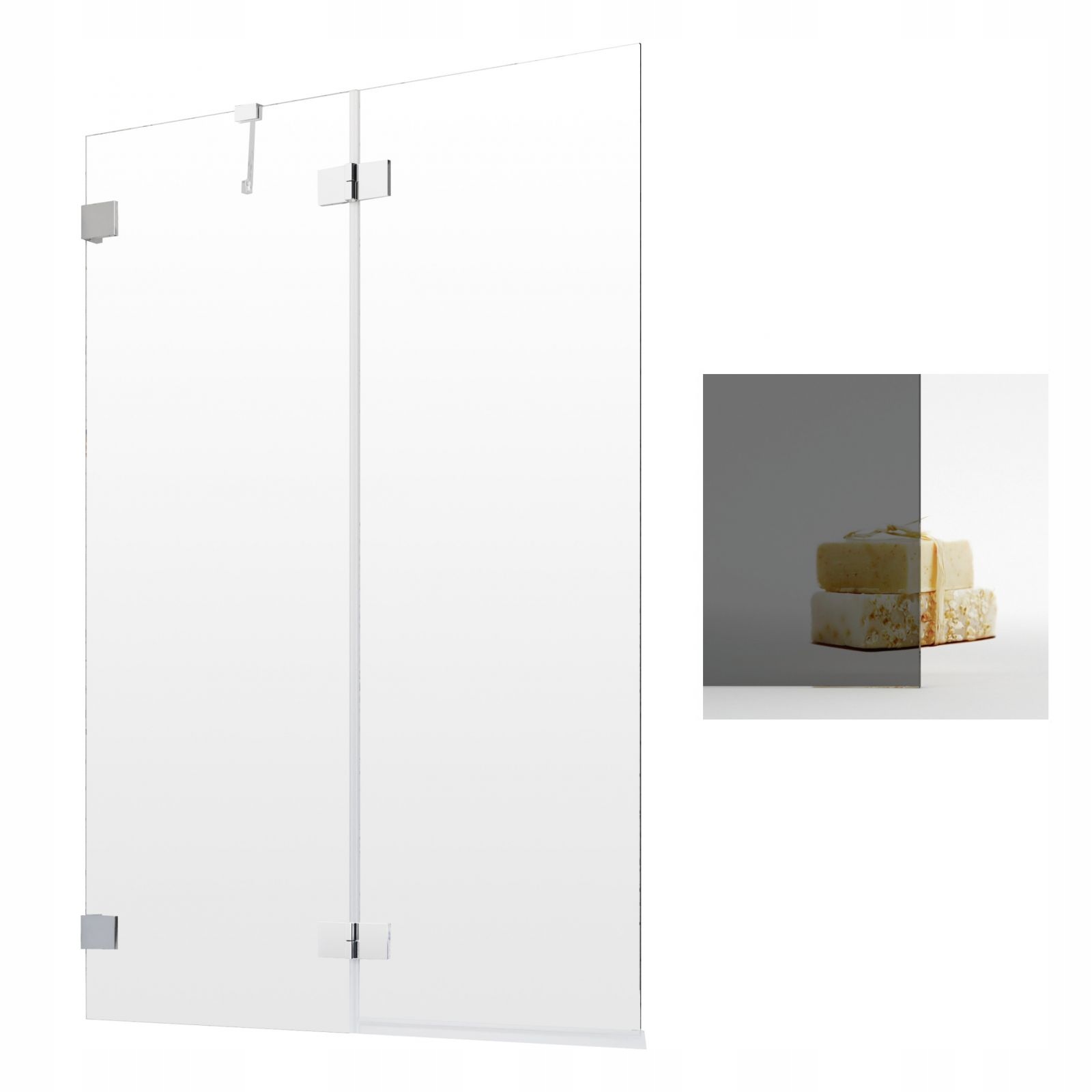Vaňová zástena - RADAWAY ESSENZA PRO PND PND II 100 cm grafit