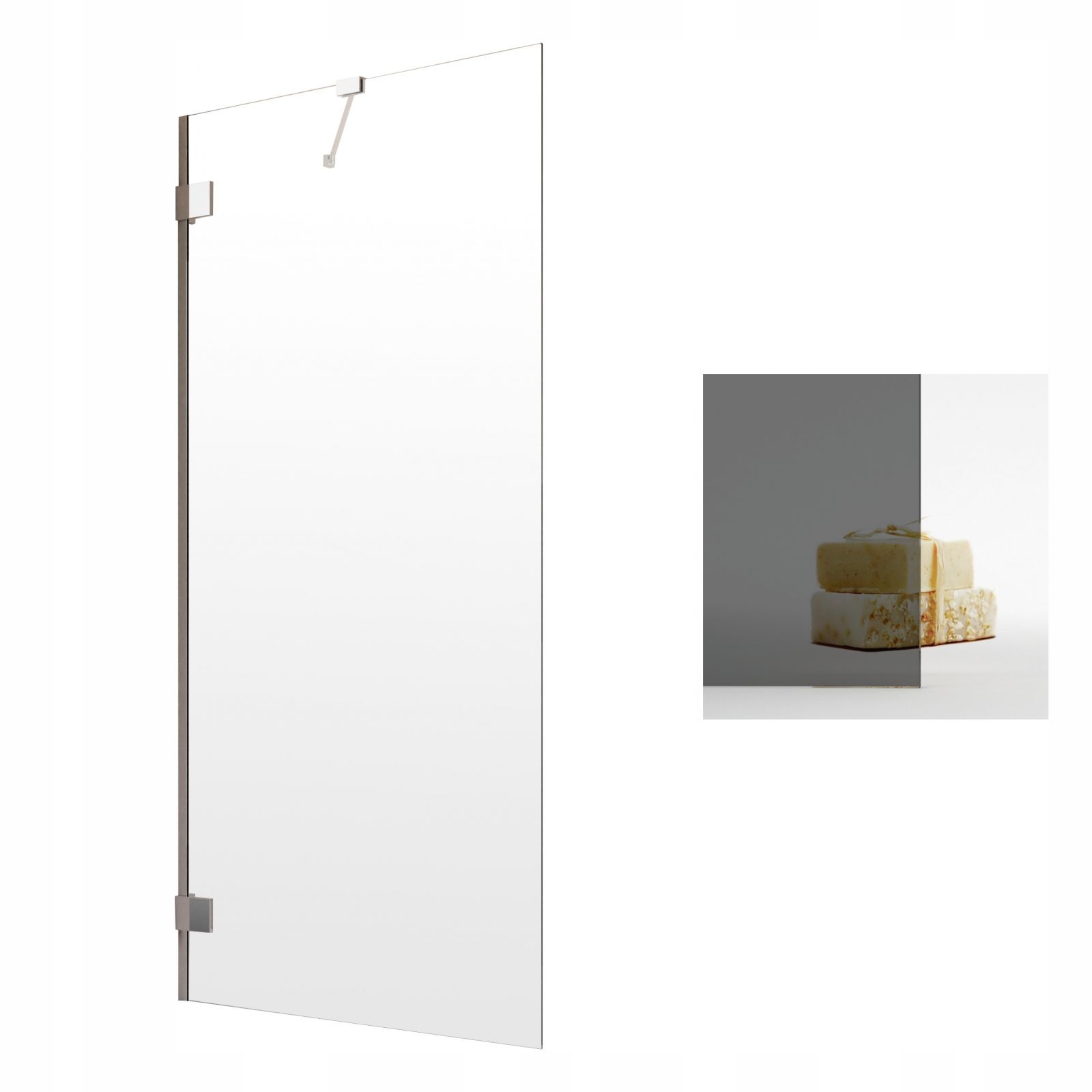 Vaňová zástena - RADAWAY ESSENZA PRO PNJ II 80 Glass Graphit