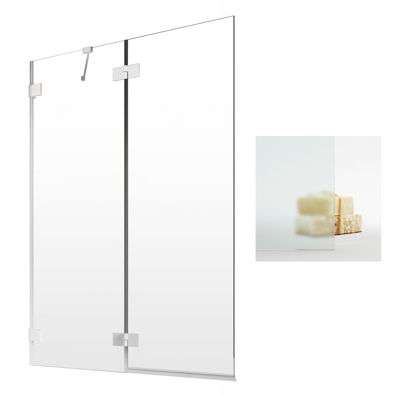 Vaňová zástena - RADAWAY ESSENZA WHITE PND II 110 L SATIN SCREE