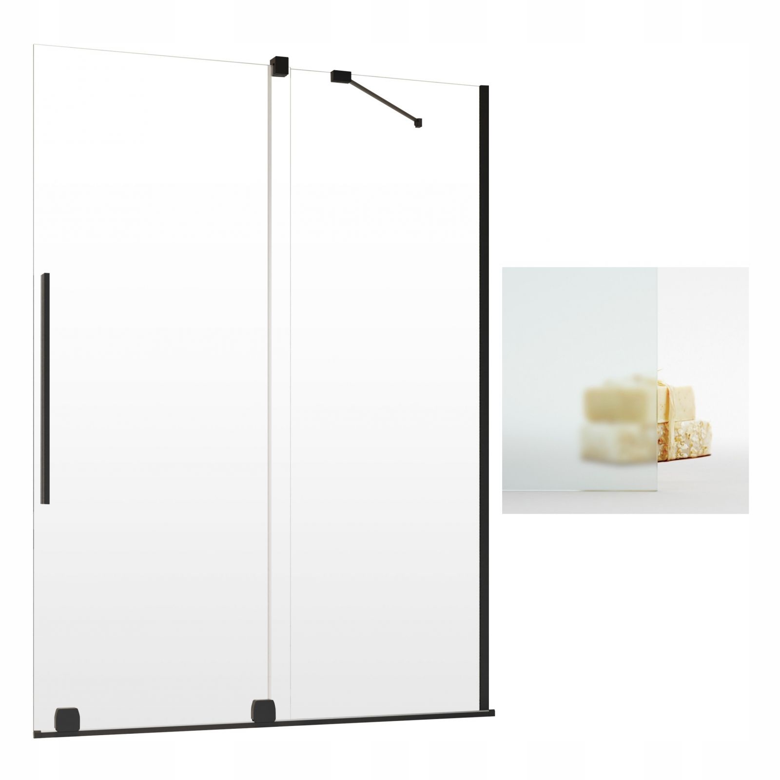 Vaňová zástena - RADAWAY FURO BLACK PND 120 F SATINE GLOSE