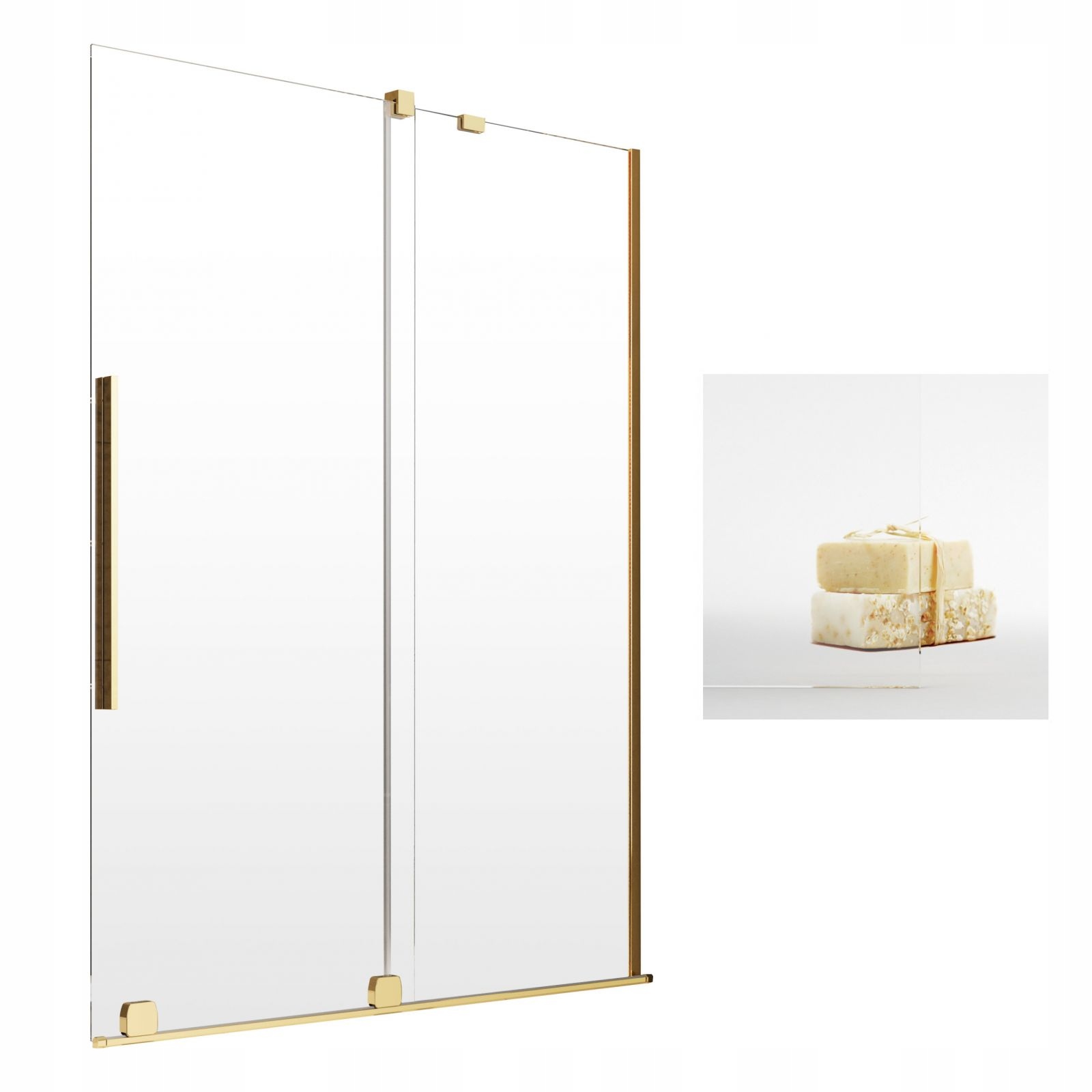 Vaňová zástena - RADAWAY FURO GOLD PND 120 cm P ultrakleárna obrazovka