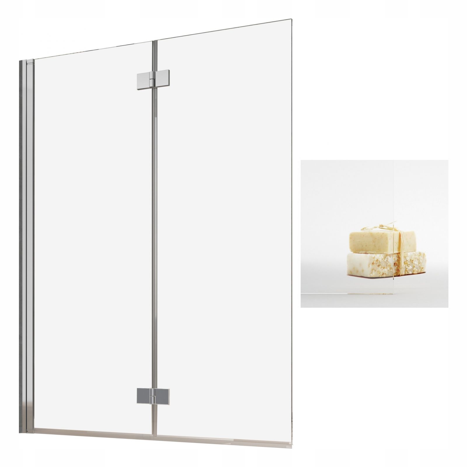 Vaňová zástena - RADAWAY NES 8 PND obrazovka a 100 cm ultrakleárne sklo