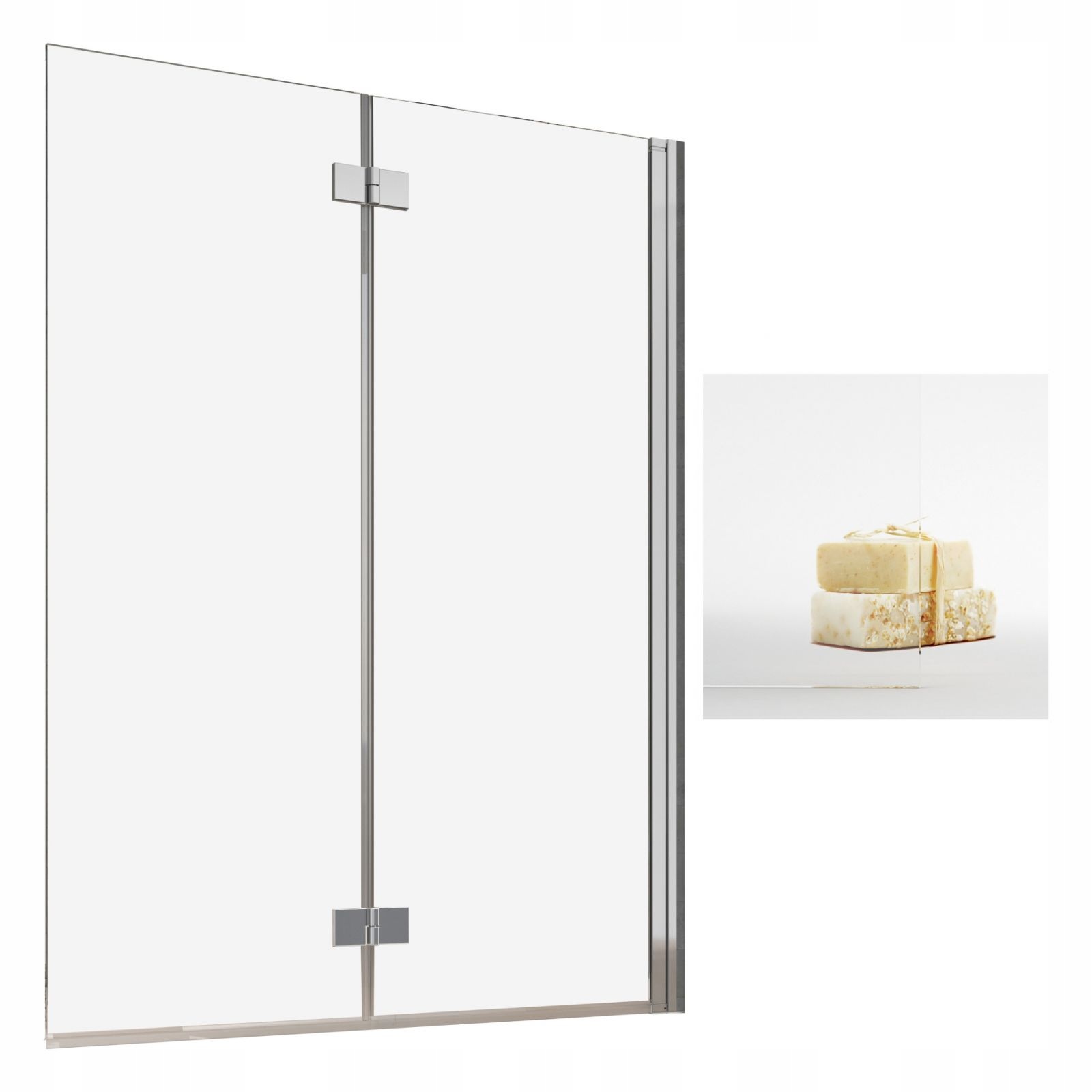 Vaňová zástena - RADAWAY NES 8 PND obrazovka a 110 cm ultrakleárne sklo