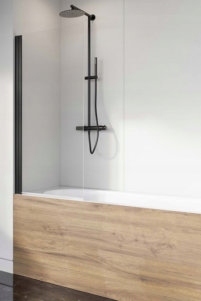 Vaňová zástena - Čierna obrazovka NES Black PNJ 60 x150 cm RADAWAY $