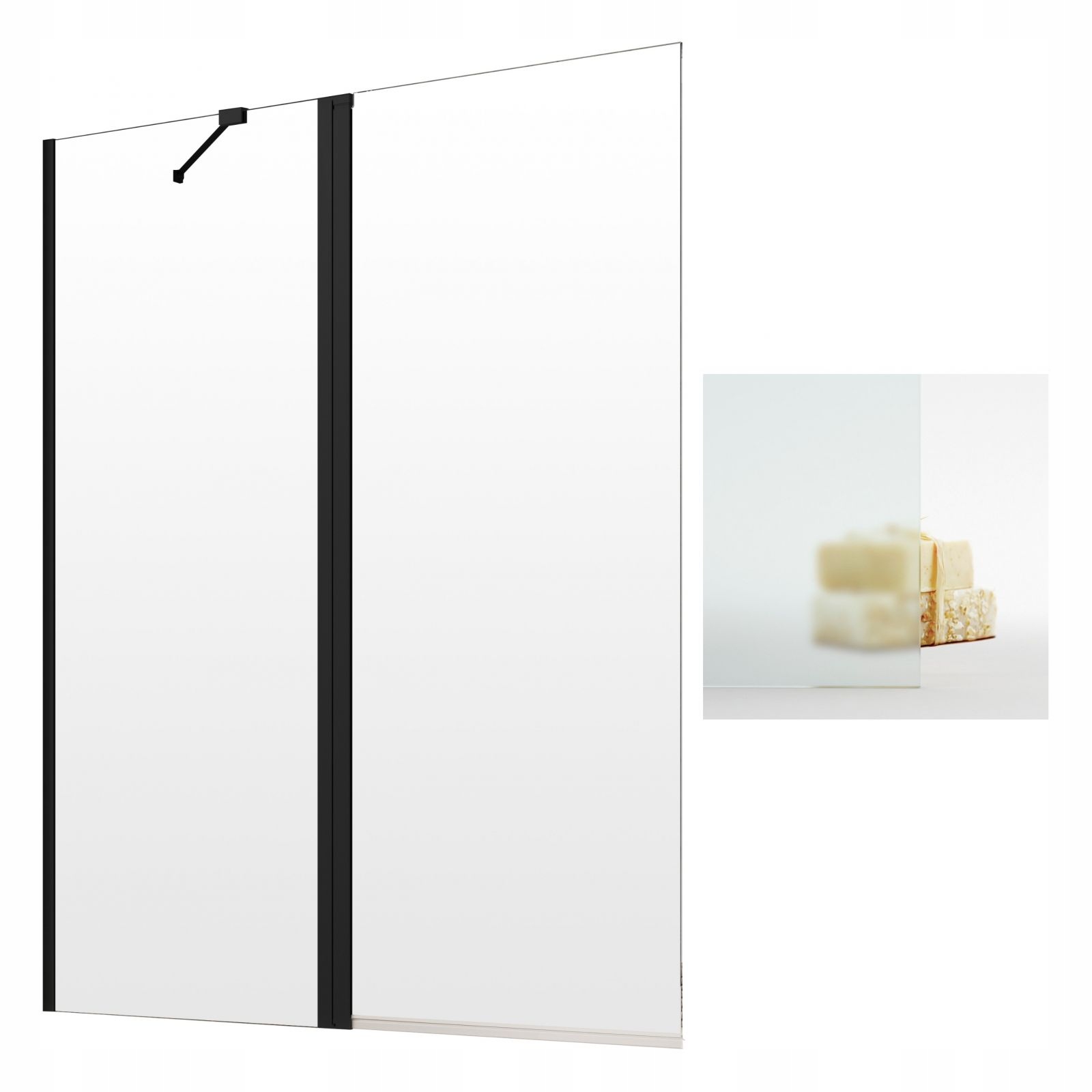 Vaňová zástena - Čierna obrazovka RADAWAY NES PND II 100 L SATIN