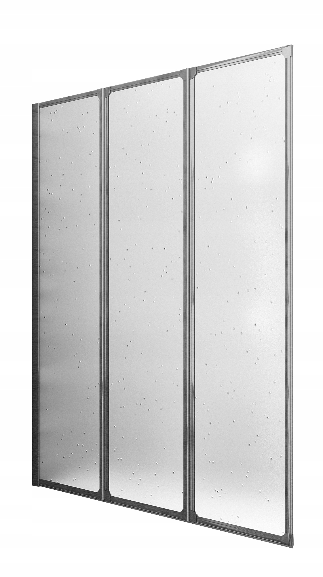 Vaňová zástena - 3-dielna stimulská obrazovka120x139cm Chrome/Matt