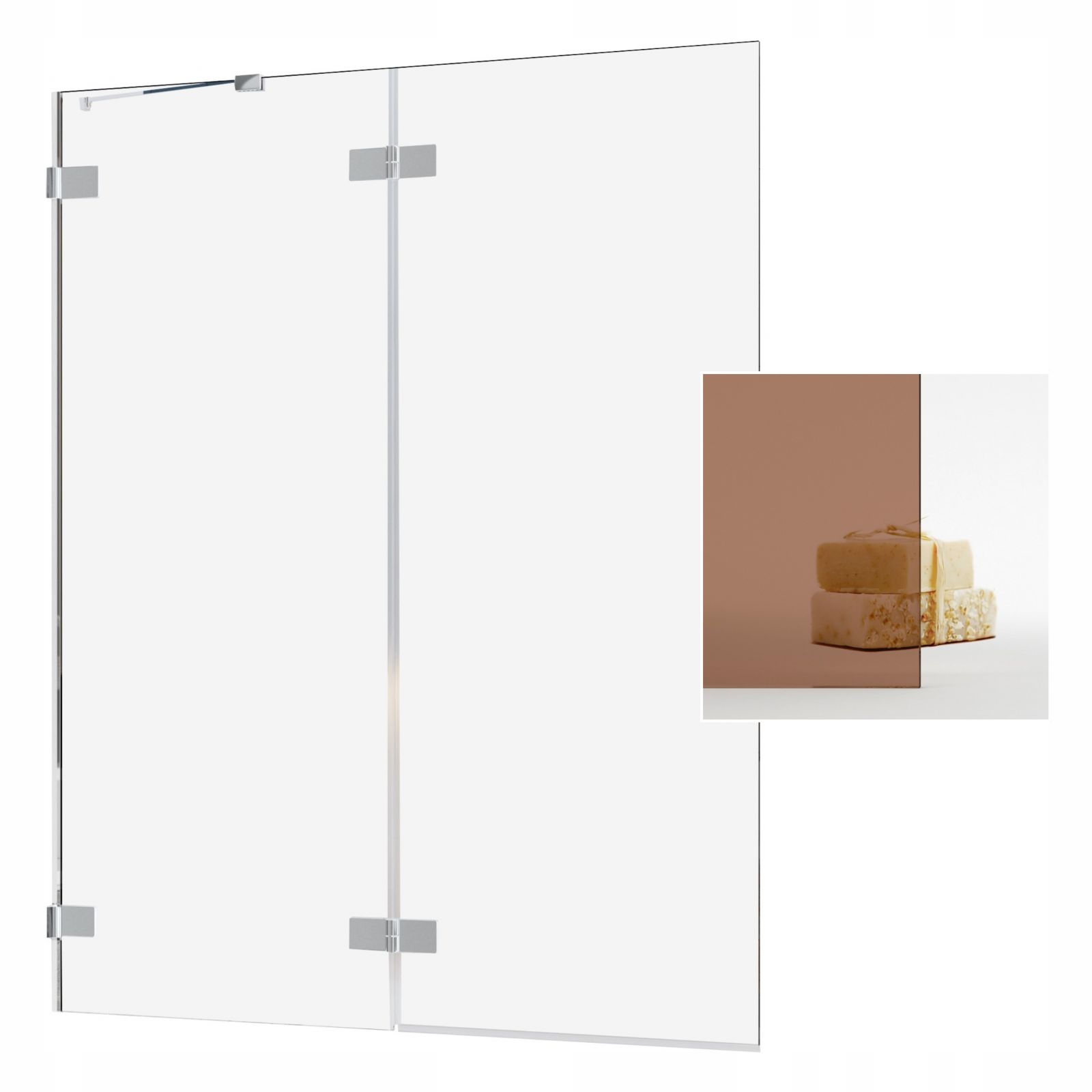 Vaňová zástena - Euphoria pnd 100 l Navanne Screen Brown Glass
