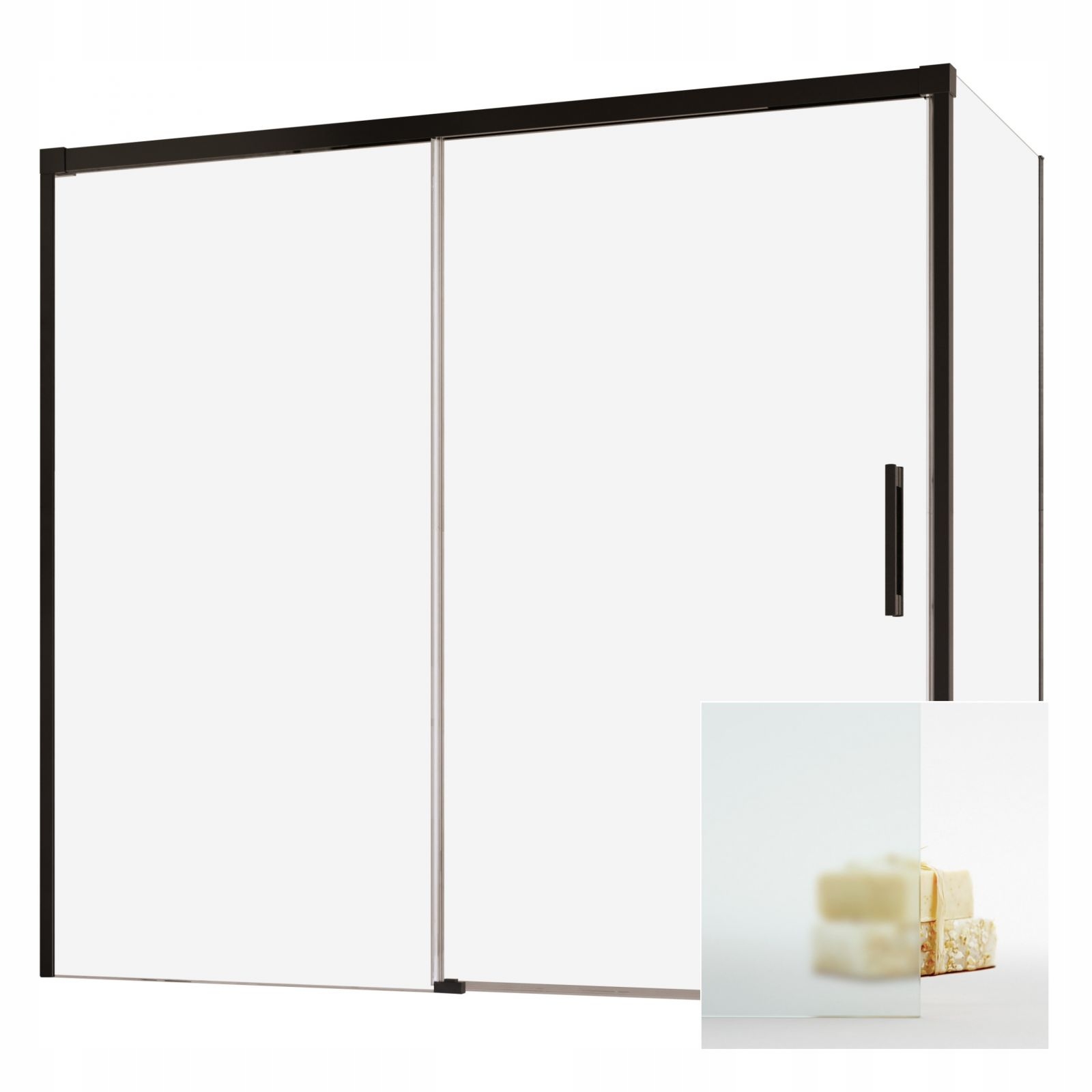 Vaňová zástena - Idea obrazovky reproduktorov Black DWJ+S 140x70 L Satin