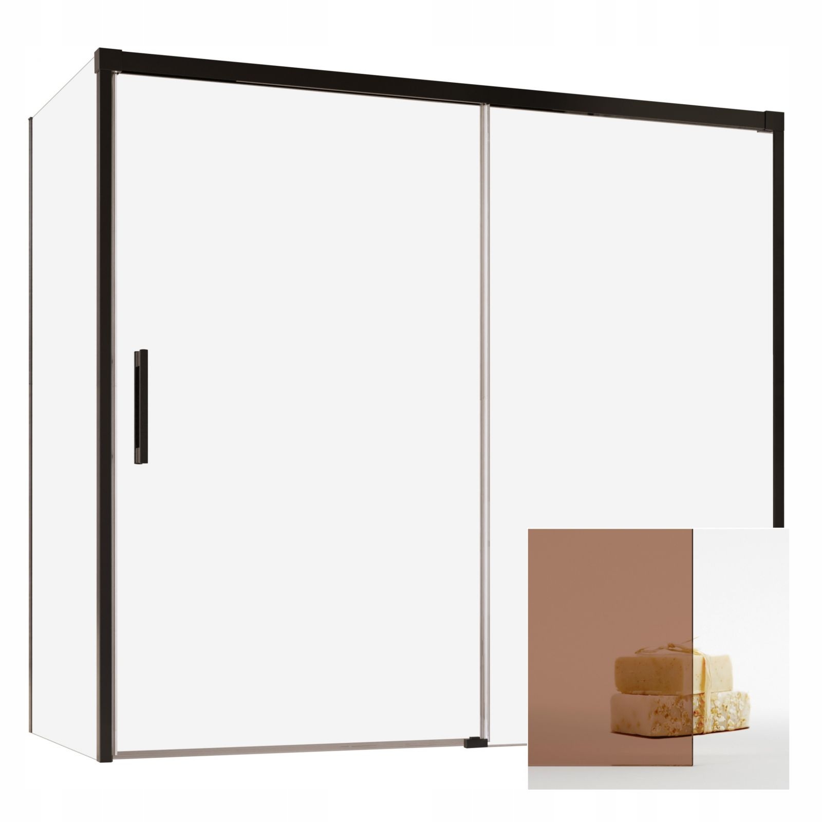 Vaňová zástena - Nápad na obrazovku Navanny Black Dwj+S 140x70 P Brome