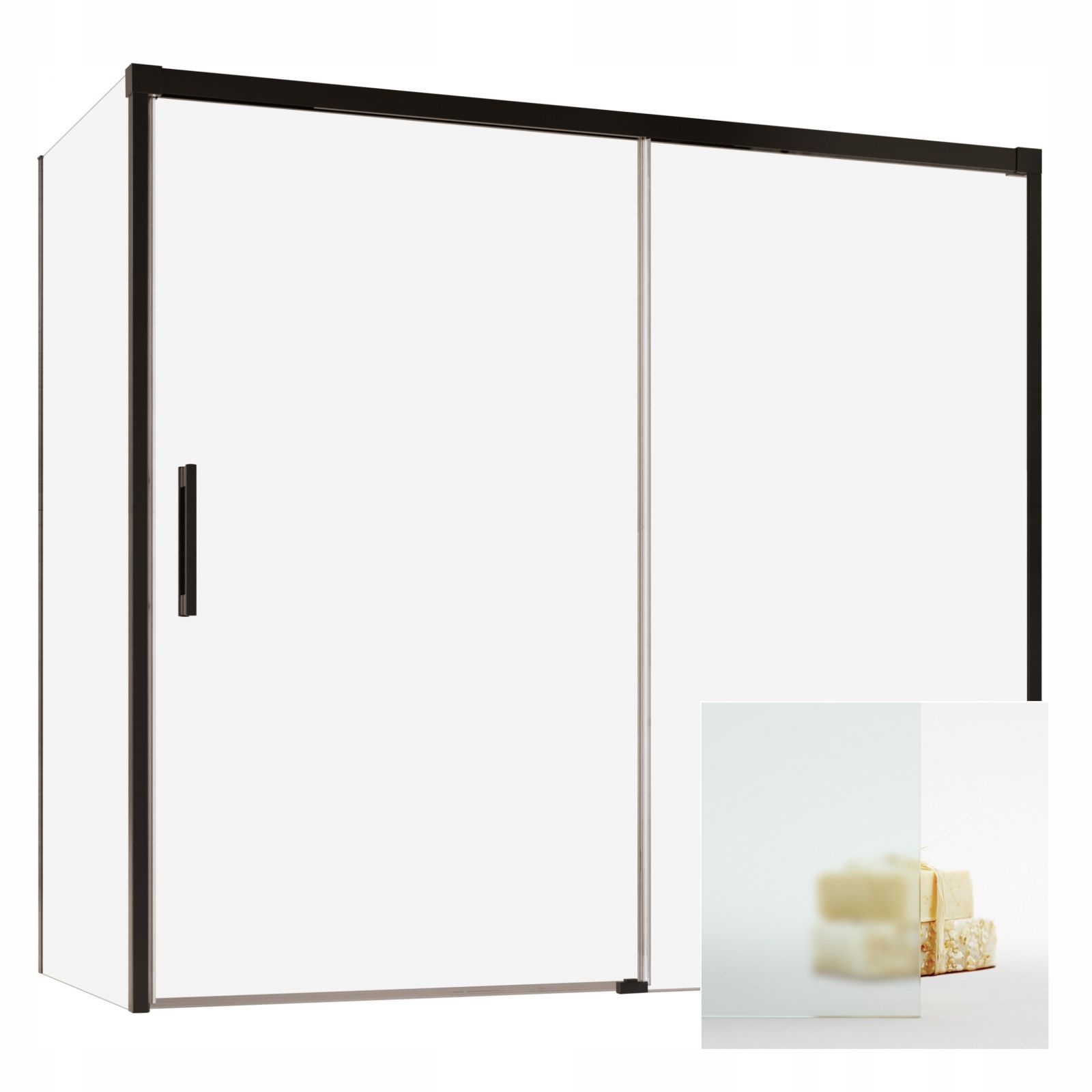 Vaňová zástena - Nápad na obrazovku Navanny Black DWJ+S 150x75 P Satin