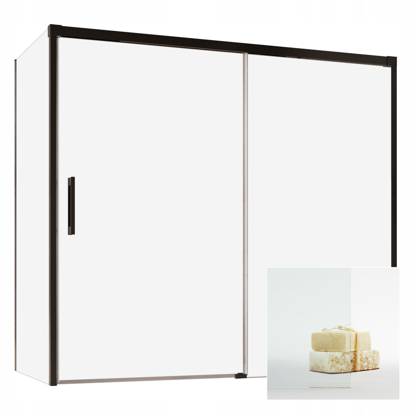 Vaňová zástena - Idea obrazovky reproduktorov čierny DWJ+S 170x75 P Clean