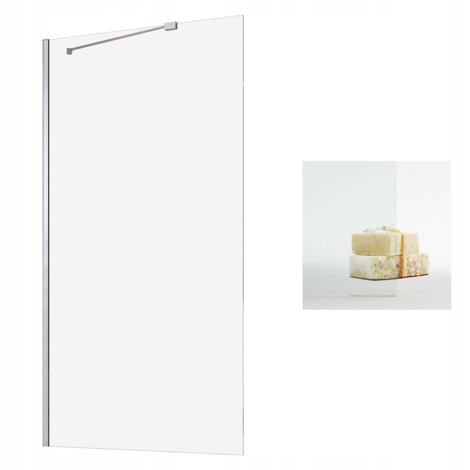 Vaňová zástena - RADAWAY IDEA PNJ 80 Glass. Čisté sklo.