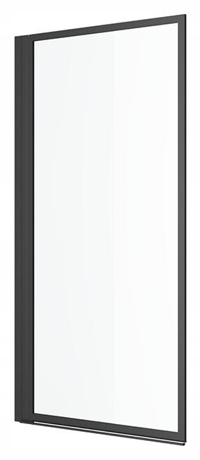 Vaňová zástena - Sklopná expanzná obrazovka 73x145 cm čierny rám