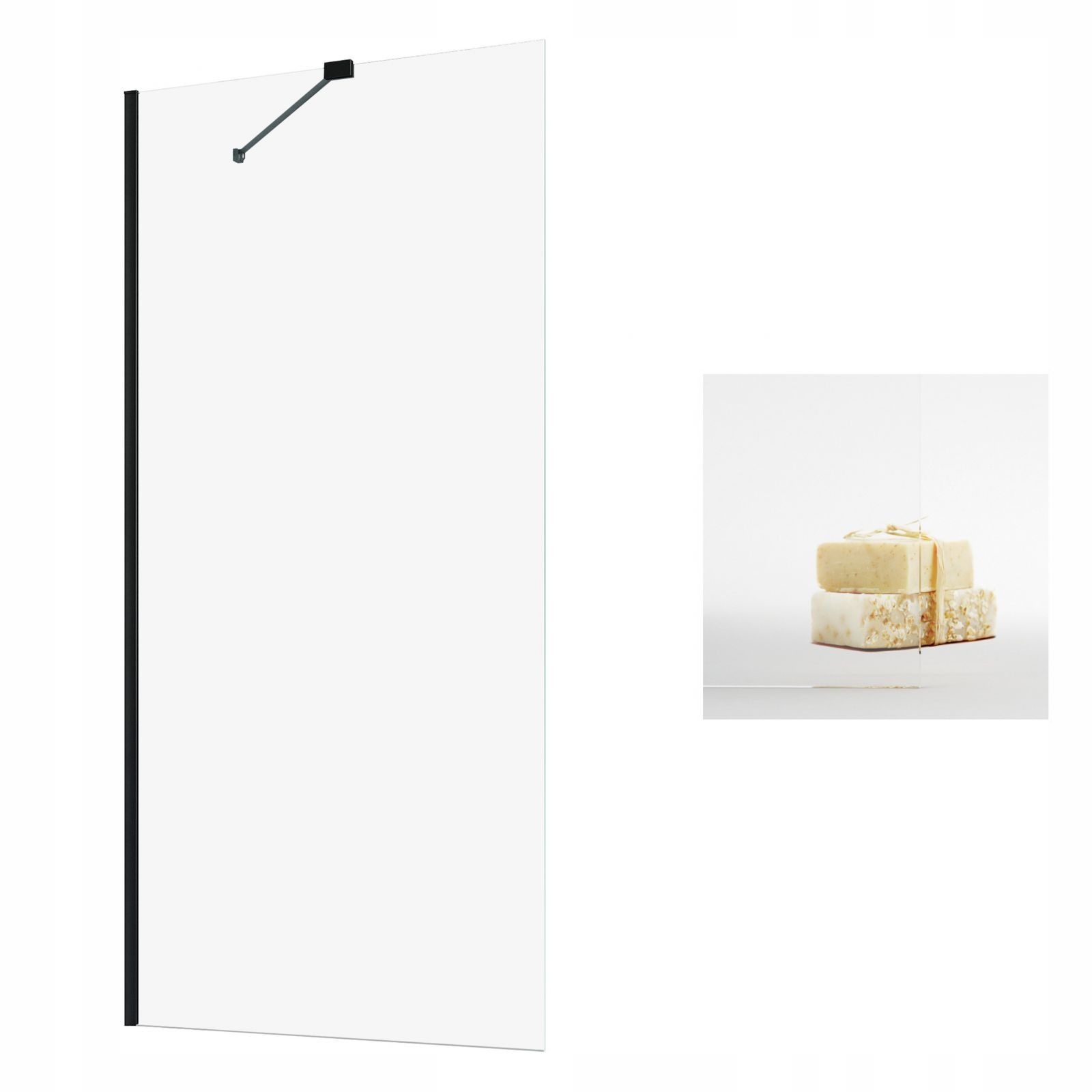 Vaňová zástena - Modo Black PNJ Tub Screen 60 Ultraclear Glass