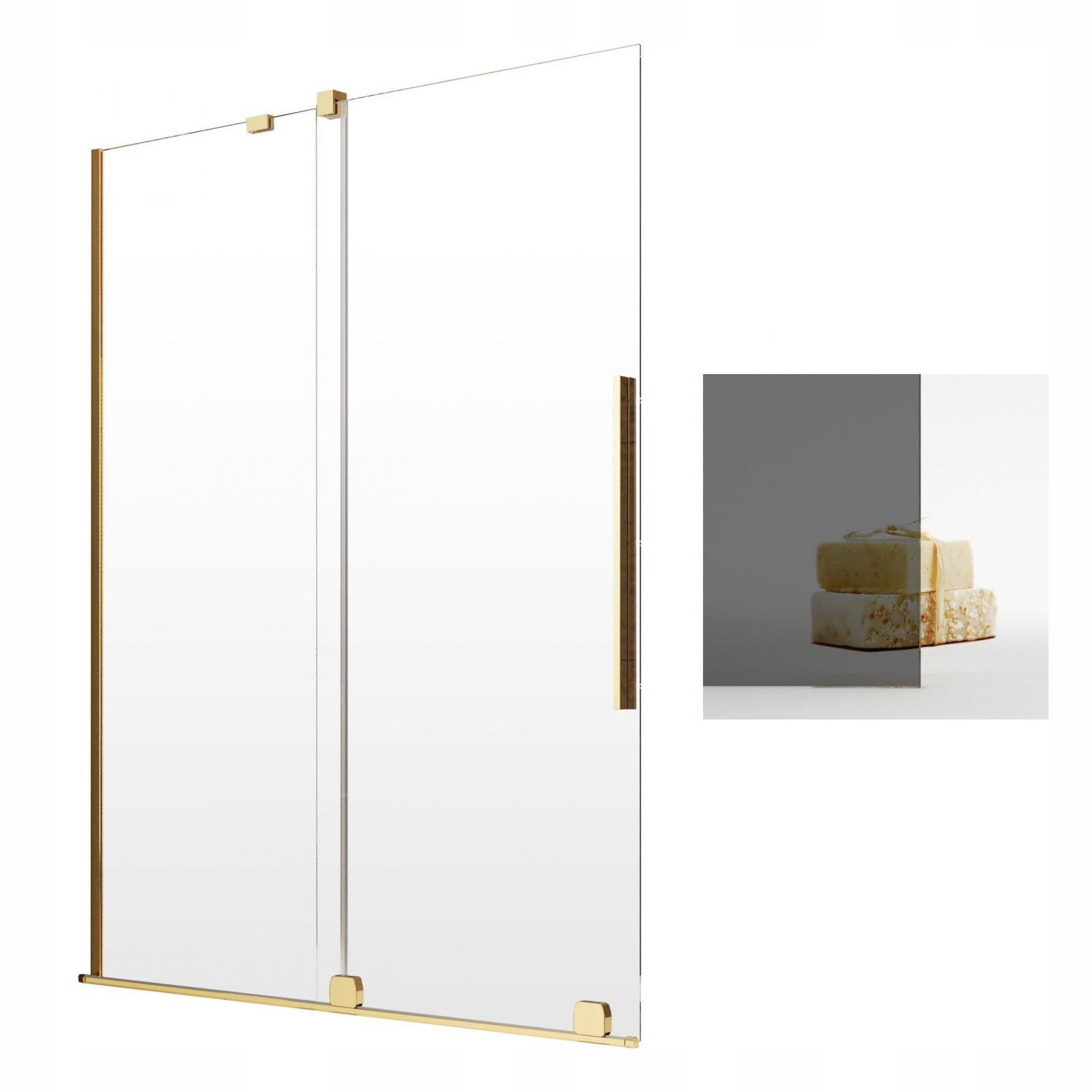Vaňová zástena - RADAWAY FURO GOLD PND PND 130 L Graphit Scanner