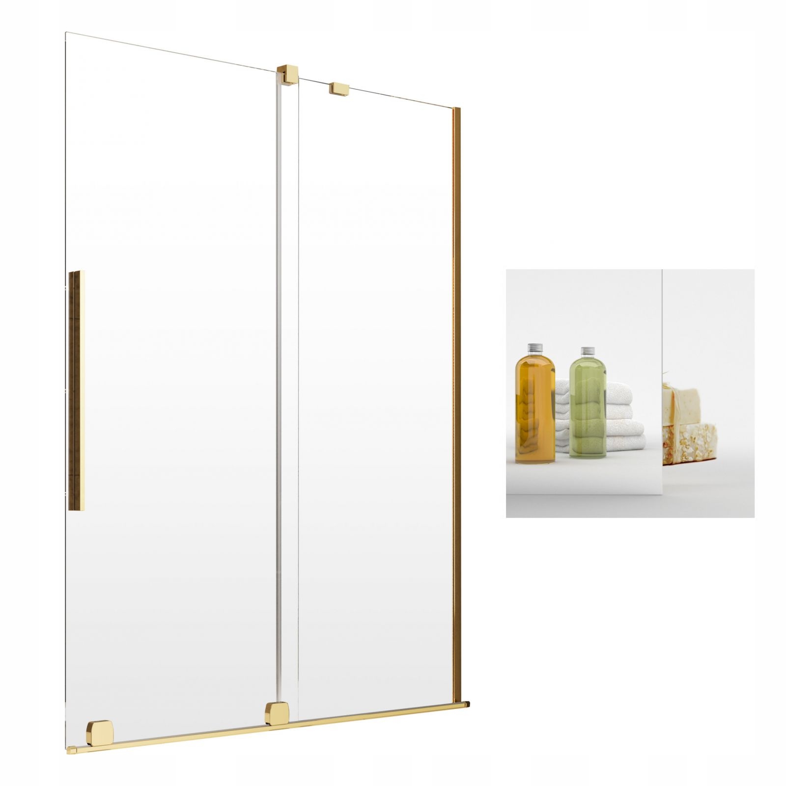 Vaňová zástena - RADAWAY FURO GOLD PND 150 P Zrkadlo obrazovky