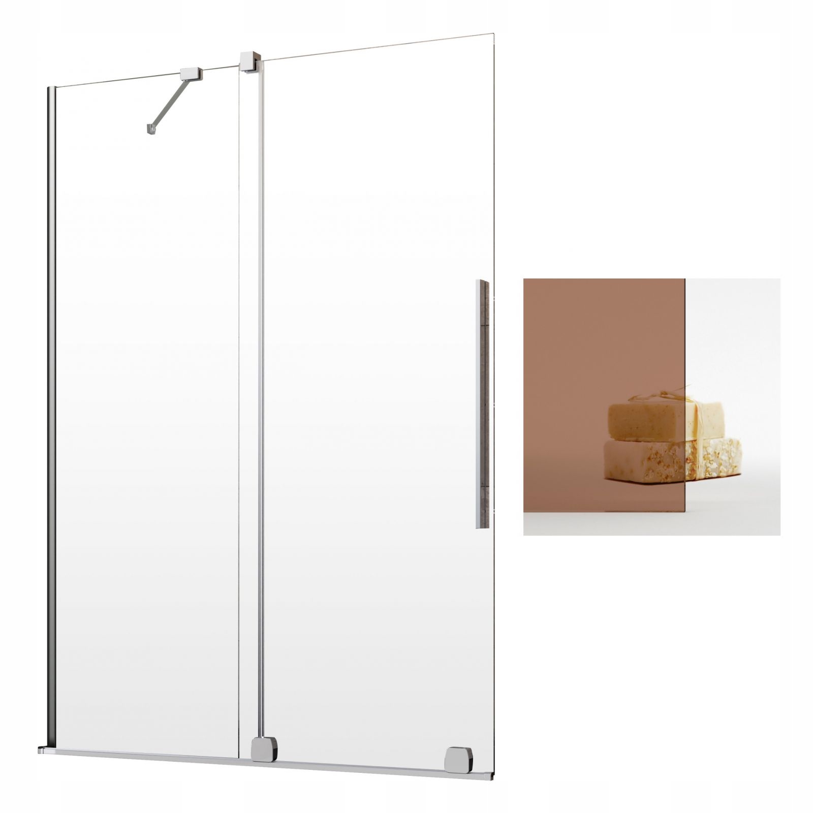 Vaňová zástena - RADAWAY ESSENZA WHITE PND II 140 P jazva