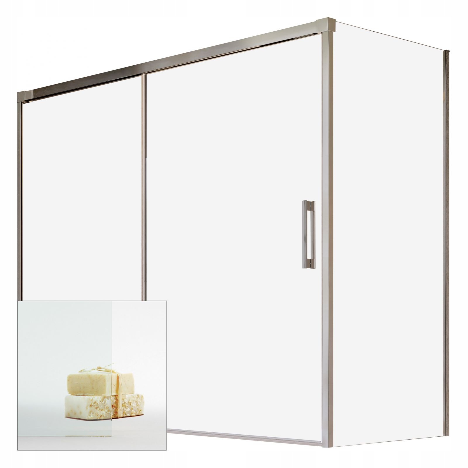 Vaňová zástena - Wannowe Wanna Glass Idea DWJ+S 140x70 L Clean