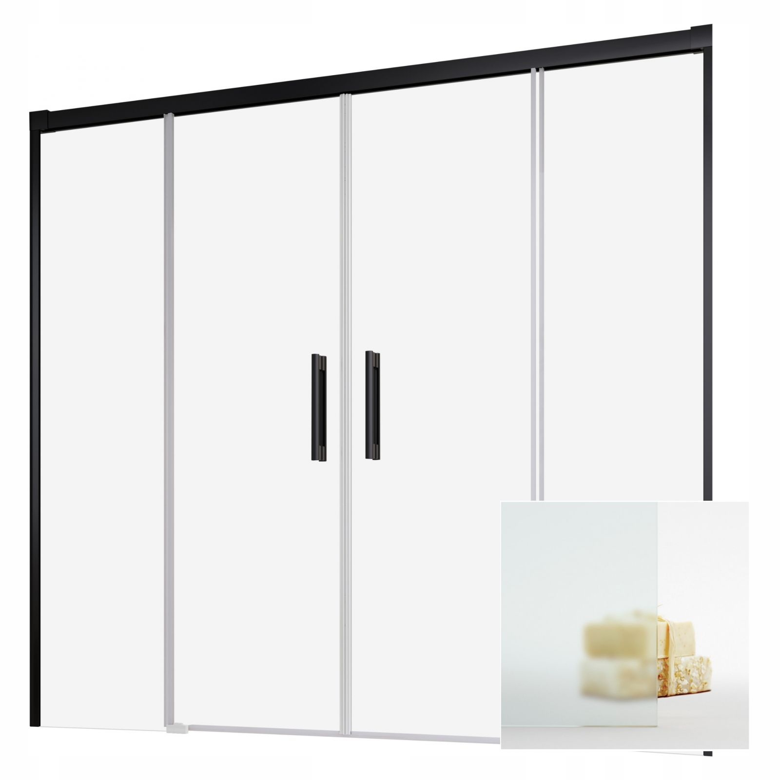 Vaňová zástena - Wanvan Wannownia Idea Black Dwd 180 Satin