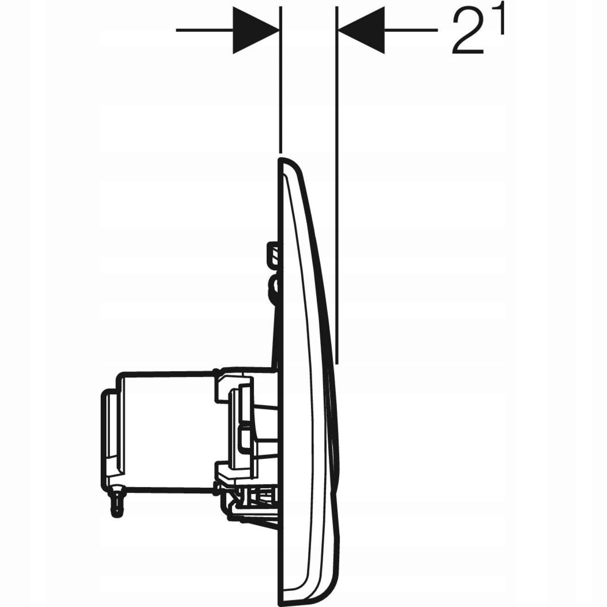 Splachovacie WC tlačítko -  Alcaplast Air-Inox Stal ovládacie tlačidlo