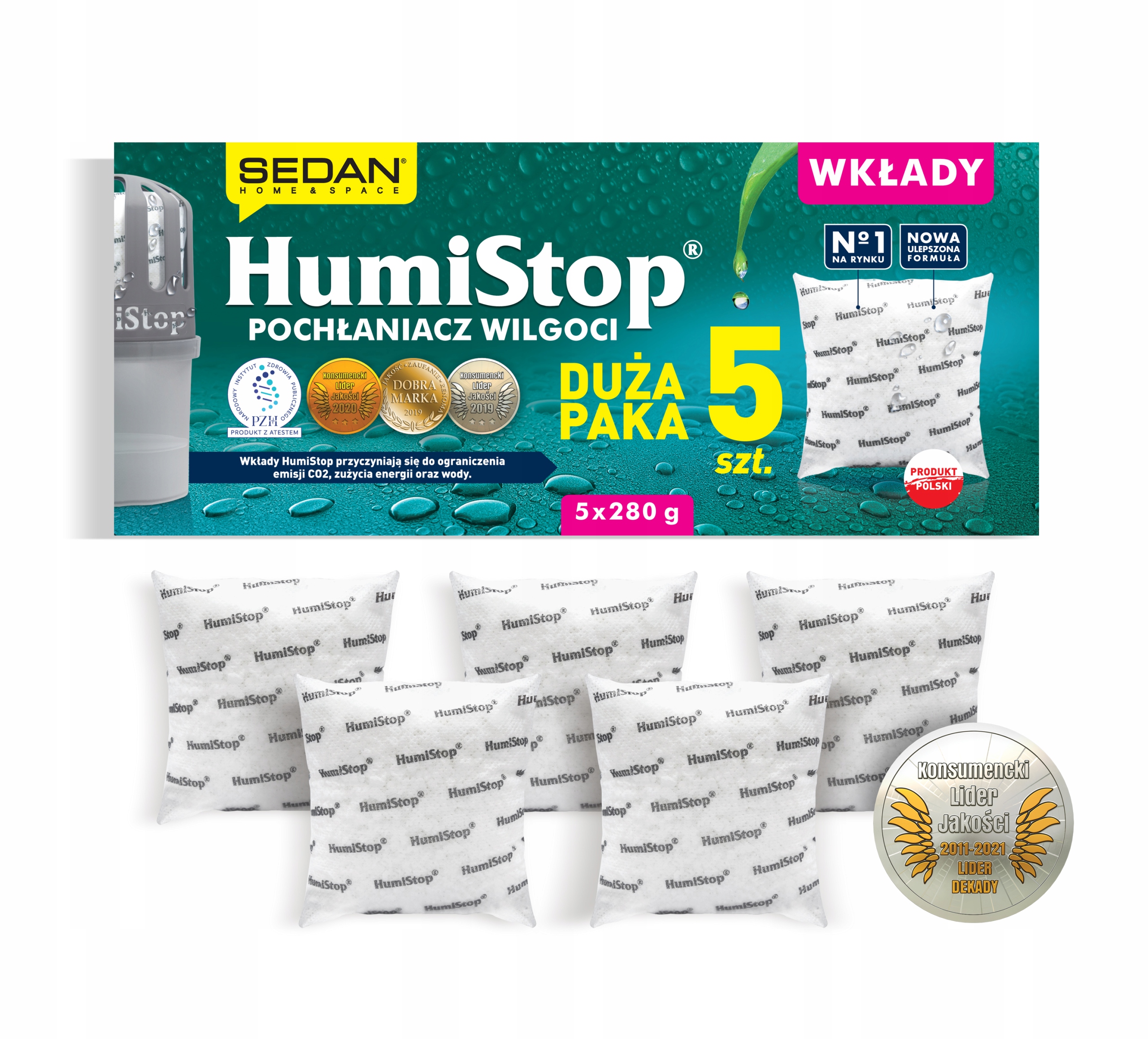 Pohlčovač vlhkosti - Humistop absorbér kaziet 5 ks