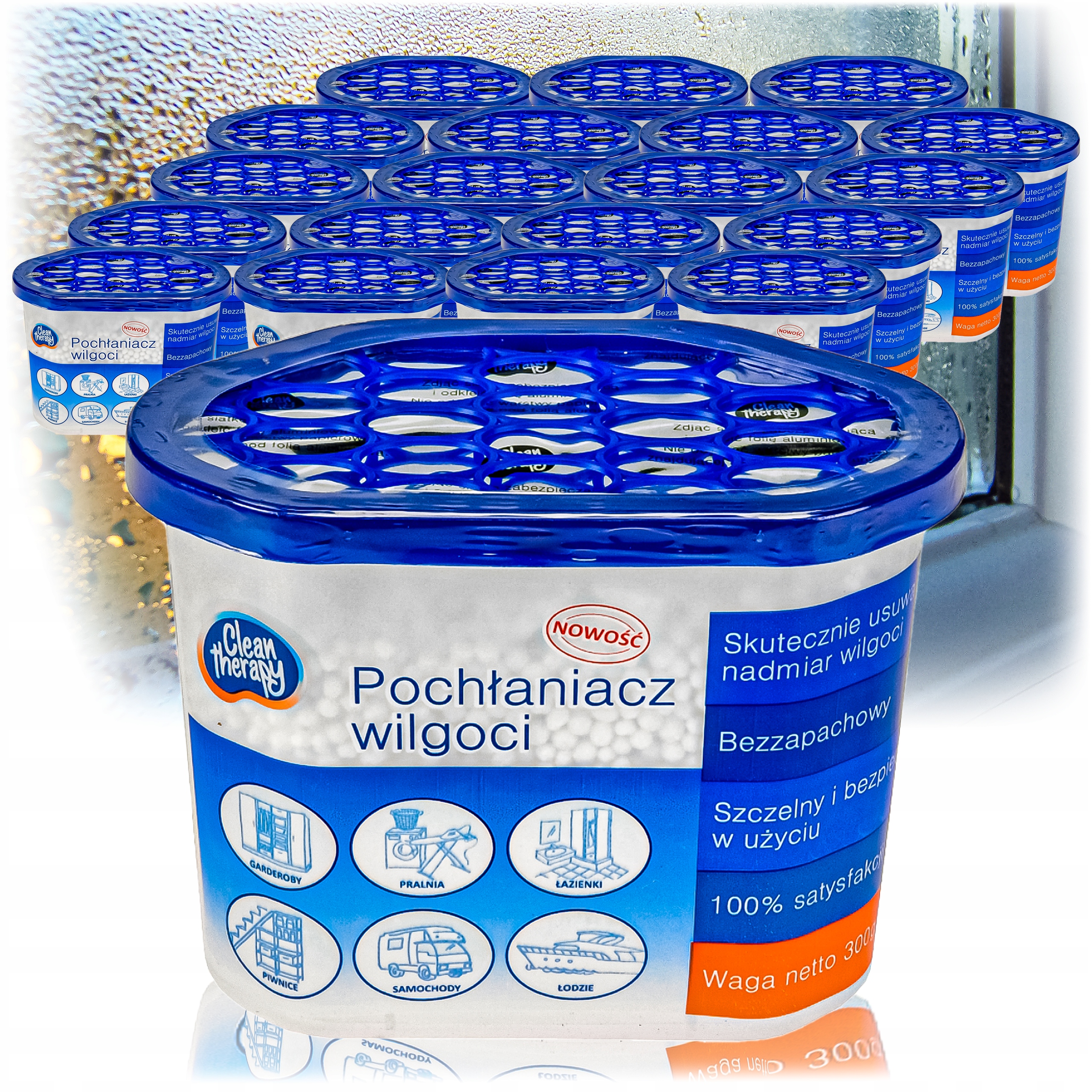 Pohlčovač vlhkosti - Odvlhčovač absorbéra vlhkosti 24 ks 300 g 3 mesiace