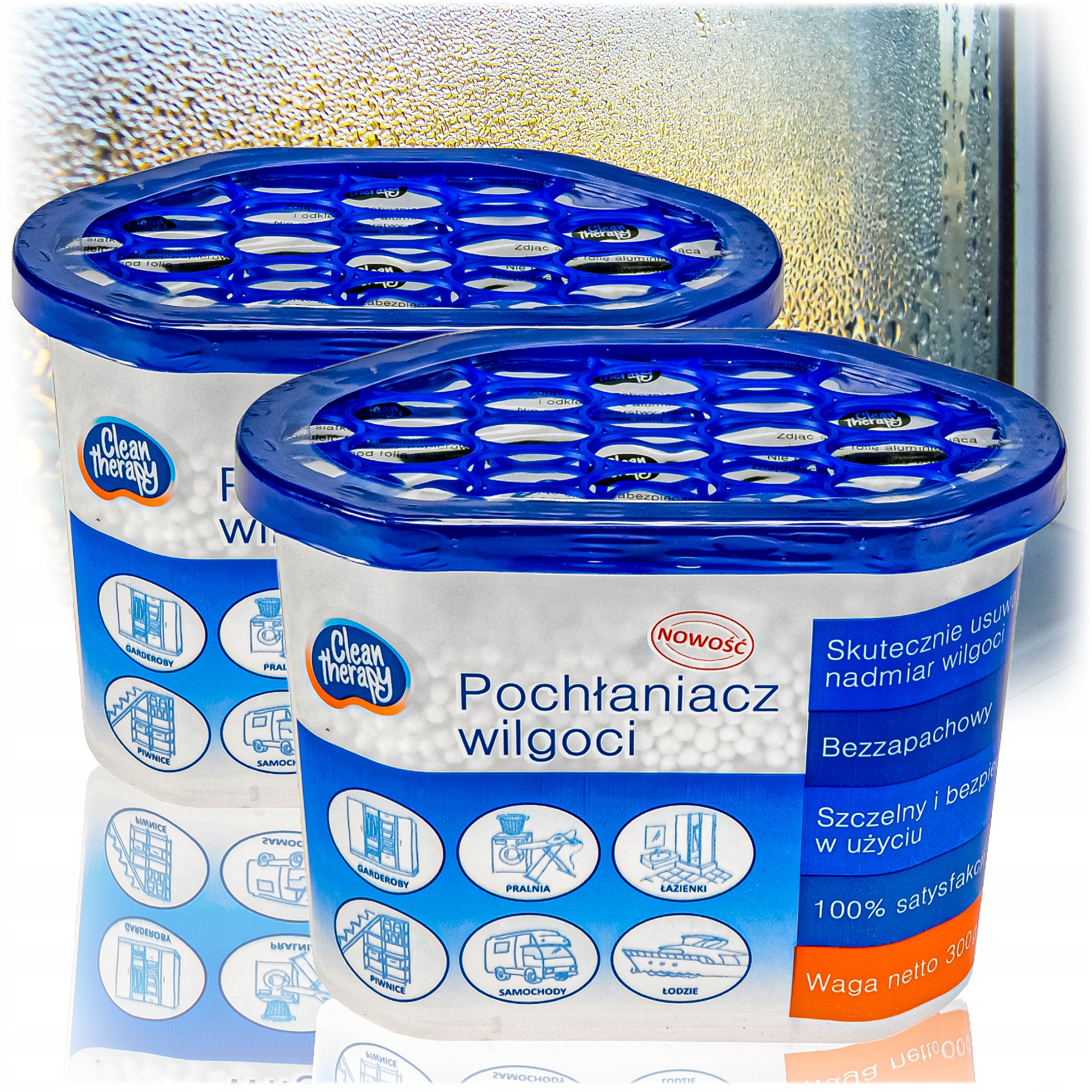 Pohlčovač vlhkosti - Odvlhčovač absorbéra vlhkosti 2x 300g počas 3 mesiacov