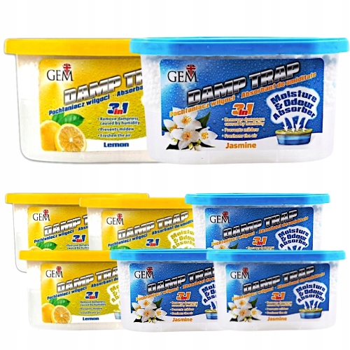 Pohlčovač vlhkosti - Vlhký absorbér Gem Mix Mix 400 ml x 8