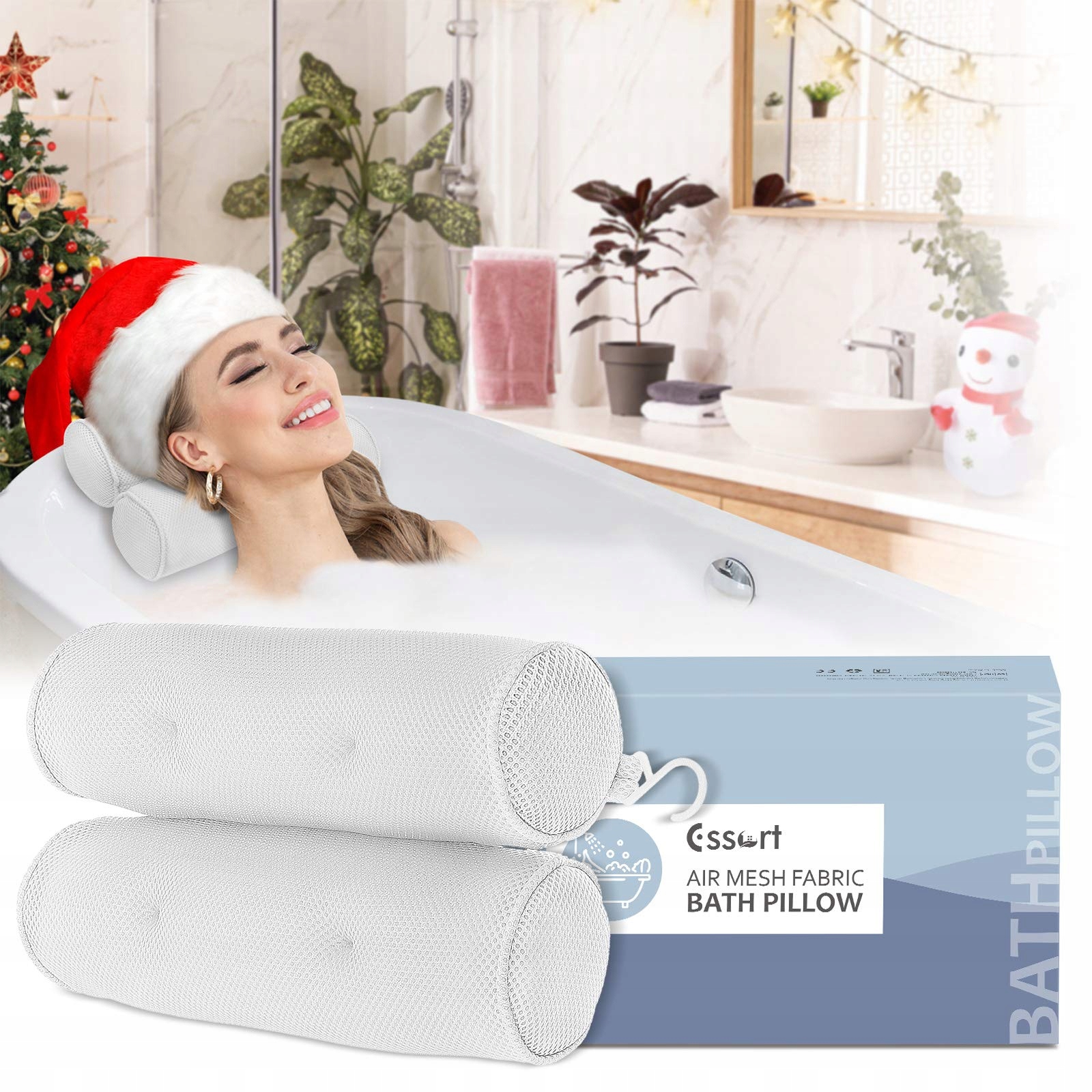 Vaňa - Essort Bath vaňa, biely dvojitý valček