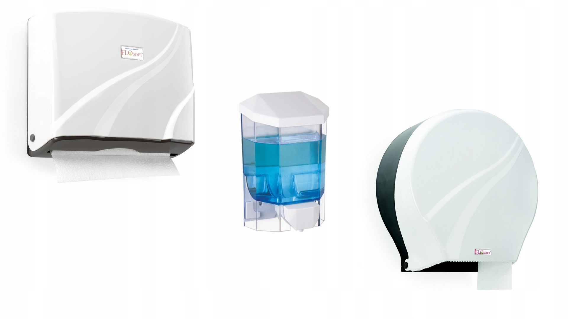 Držiak na toaletný papier - ZZ Container+Jumbo DispenSer+Dávkovač SOAP 500 ml