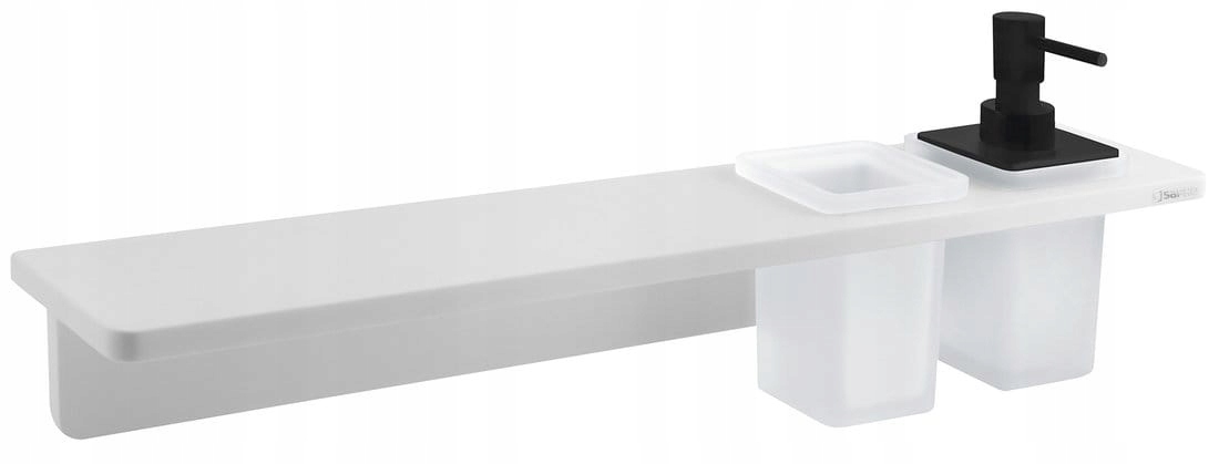 Poličky 500x12x100 mm hrnček+ dávkovač, biela Abeline