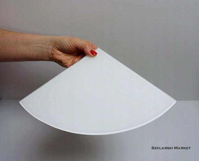 Polička do kúpeľne - Extra biela rohová polica - Lacobel 6 mm - 25x25 cm