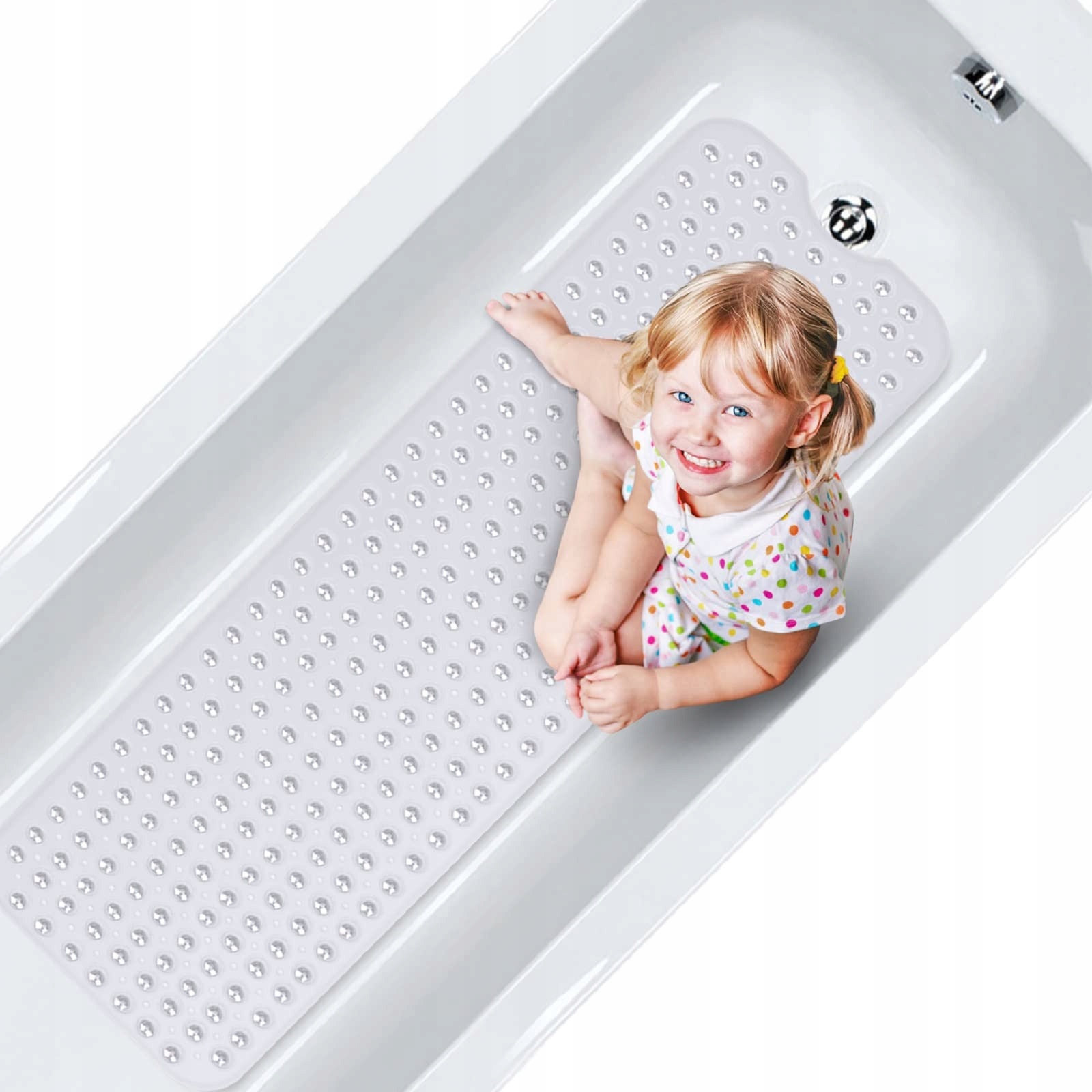 Vaňa - Transparentný anti -slip mat 100x40 prísavkový pohár