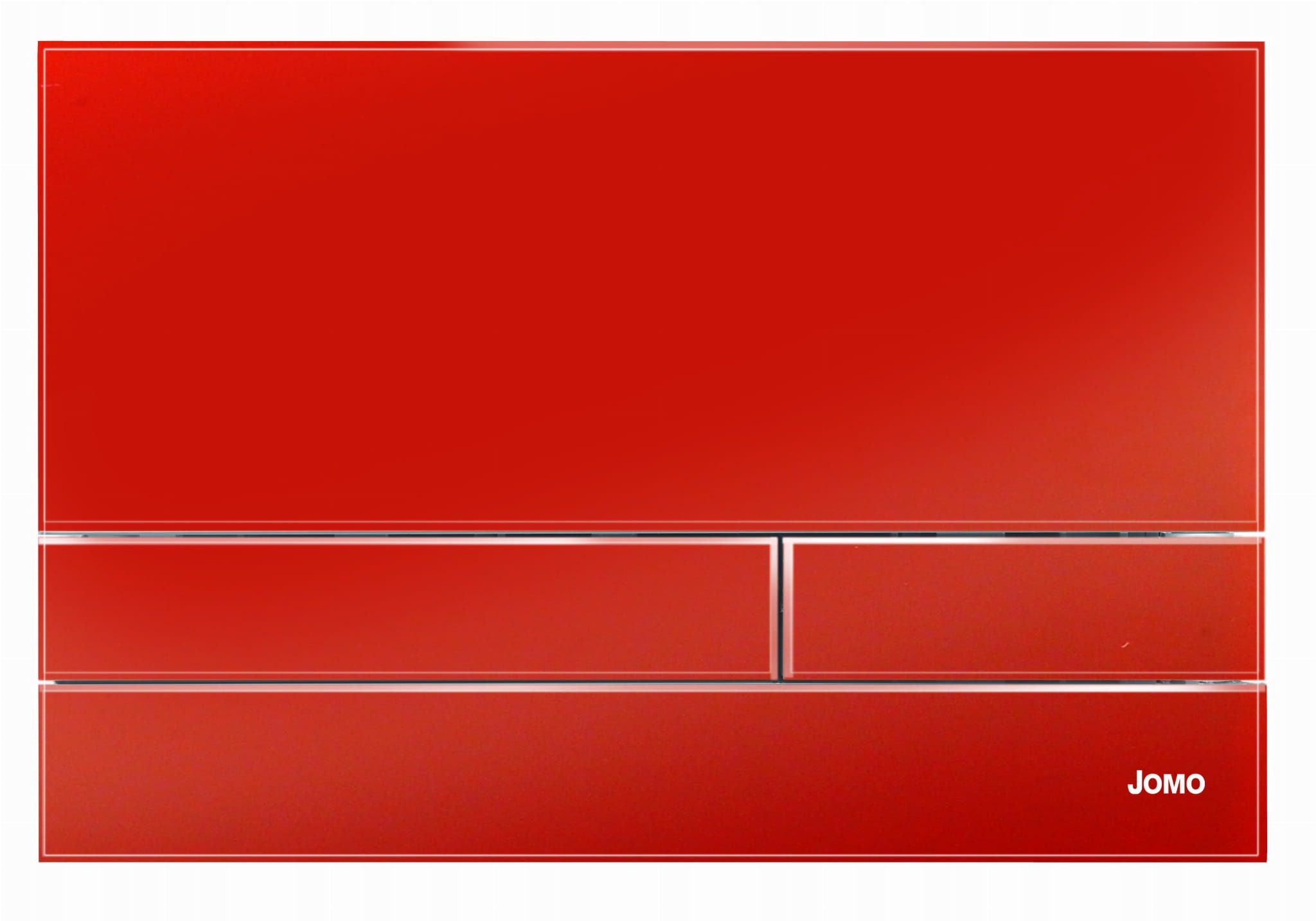 Splachovacie WC tlačítko - Exkluzívne tlačidlo 2,1 Biały/červené sklo