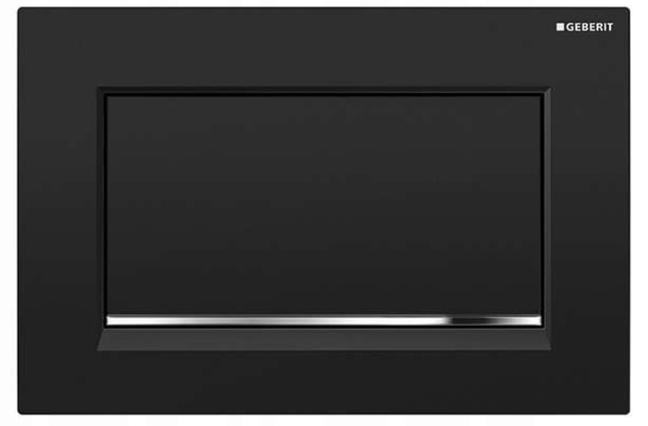 Splachovacie WC tlačítko -  Geberit Sigma 30 Black Mater 115,893.14.1