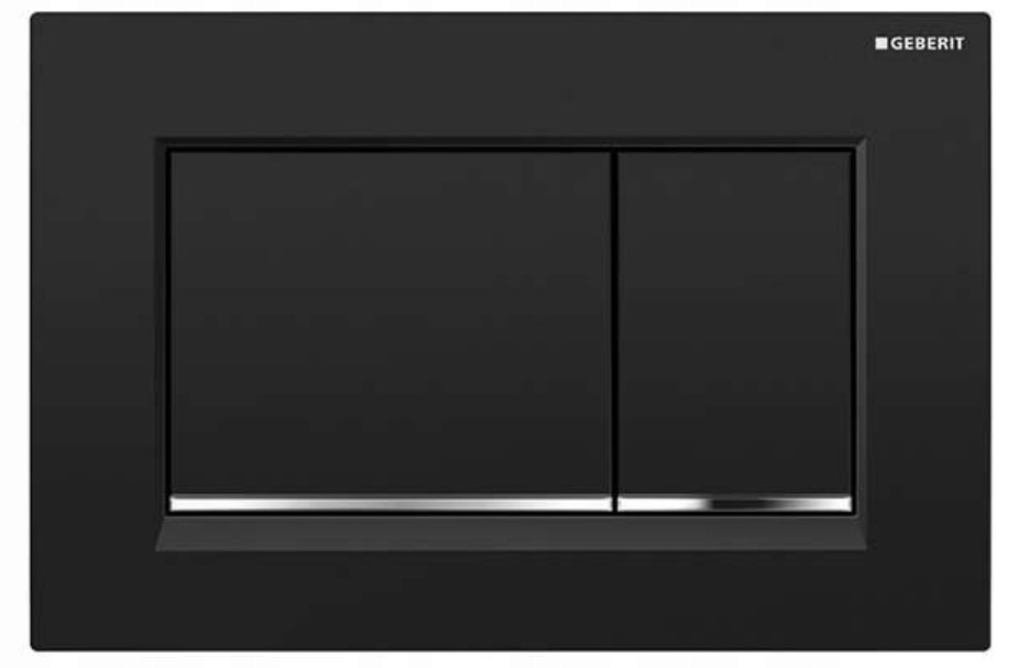 Splachovacie WC tlačítko -  Geberit Sigma30 115.883.14.1 Mat Black Mat