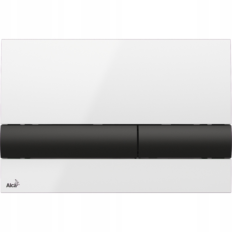 Splachovacie WC tlačítko - Alcaplast Delfin M1710-8 Biel/Black Button