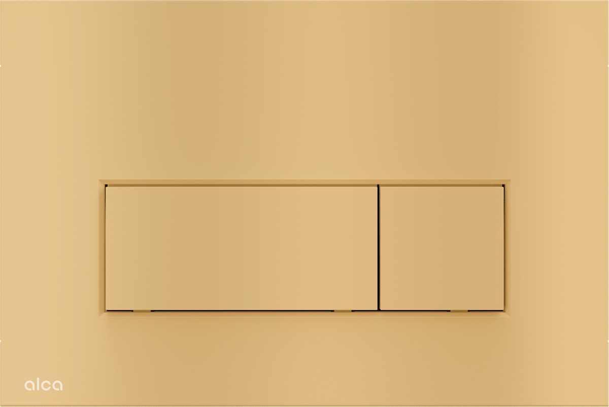 Podomietkový WC modul - Tlačidlo Alcaplast M57-G-M Gold Mat Button