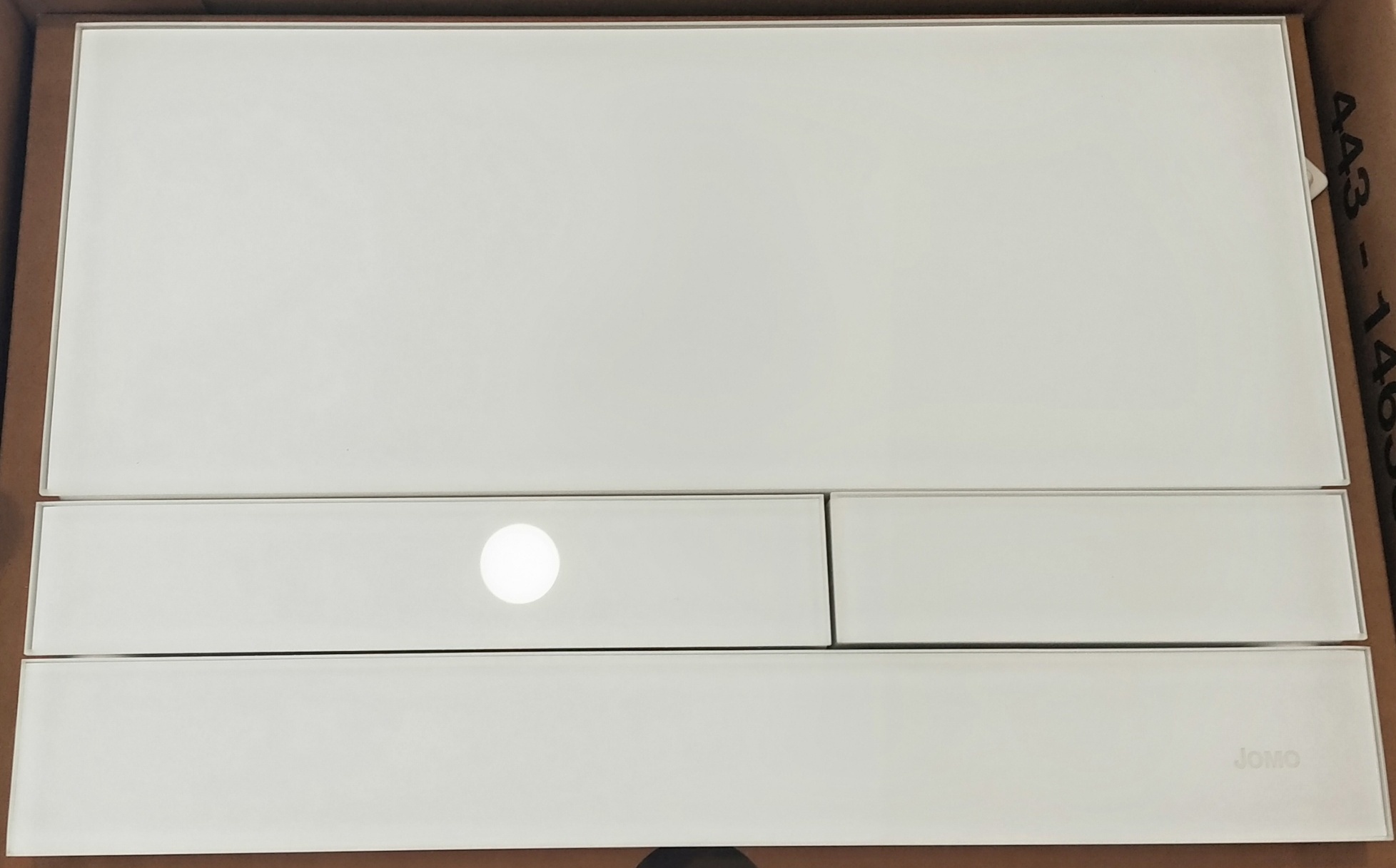Splachovacie WC tlačítko - Gombíky Jomo White Glass 167-37009003-00
