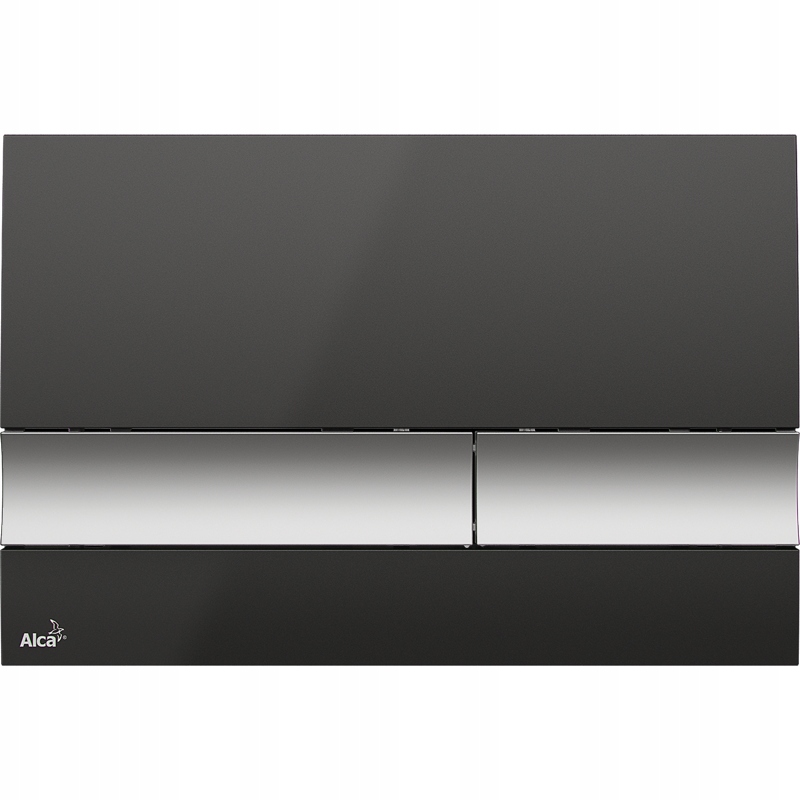 Splachovacie WC tlačítko - Tlačidlo Alcaplast Black-Chrom M1728-2