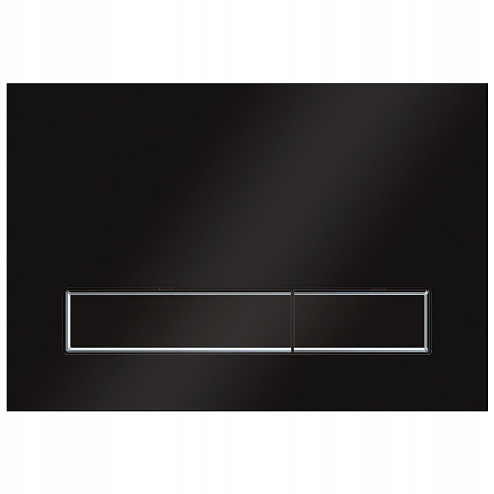 Splachovacie WC tlačítko - Tlačidlo pre WC Rámy dvojité M08 V1 Black Mat