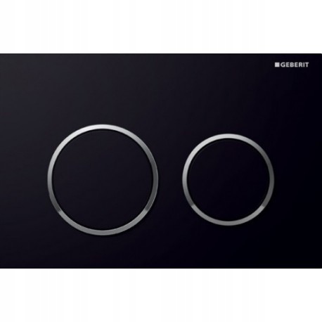 Splachovacie WC tlačítko -  Geberit Omega 20 Black 115085 Opláchľovacie tlačidlo