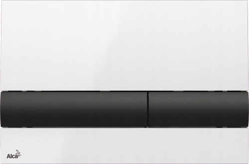 Splachovacie WC tlačítko - Tlačidlo ovládacieho prvku WC M1710-8 Alcaplast White-Black