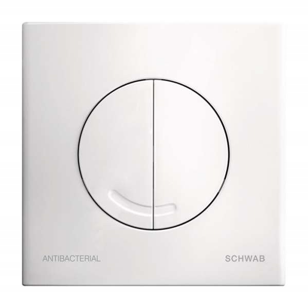 Splachovacie WC tlačítko - Antibakteriálne toaletné tlačidlo Schwab Veria Duo White White