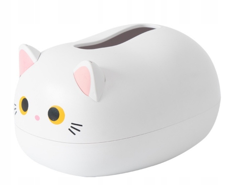 Držiak na toaletný papier - Discczek Pase Box White Black Cat